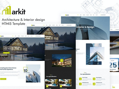 Arkit - Architecture & Interior HTML Template app architect architecture building construction corporate creative design estate furniture house logo portfolio property real renovation ui ui design ux ux design