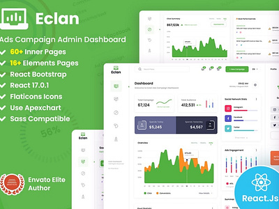 Eclan - Ads Campaign React Admin Dashboard