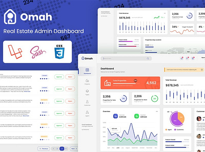 Omah - RealEstate Laravel Bootstrap Admin Template admin analytics app art bootstrap dashboard design development laravel property real estate responsive template ui ui design ux ux design web design web development website