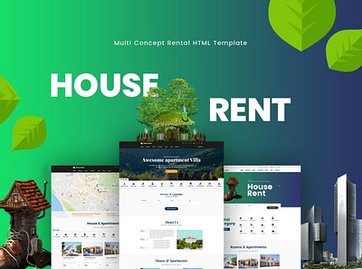 HouseRent apartament app design factory garage graphic design house logo message office rent rental rooms sublet ui ui design ux ux design warehouse website