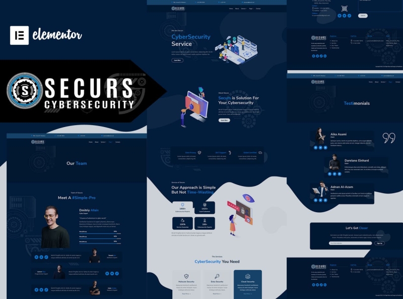 Securs - Cyber Security Service Elementor Template Kit by InfoGraphix ...