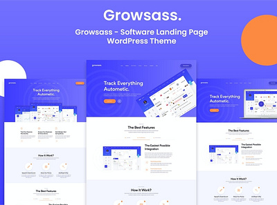 Growsass - Software Landing Page WordPress Theme agency app creative landing marketing page product responsive sass software startup technology ui ui design ux ux design web web app web design website