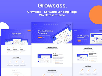 Growsass - Software Landing Page WordPress Theme