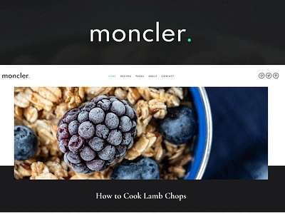 Moncler - Food Blog Elementor Template Kit app branding breakfast brunch cook design diet dinner food illustration recipes superfood ui ui design ux ux design vegan vegetarian website