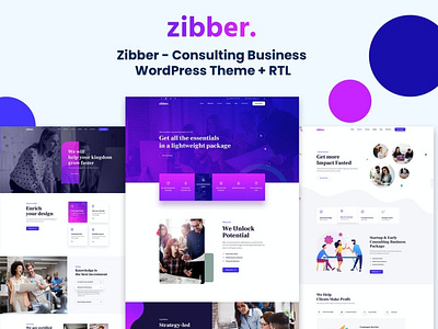 Zibber - Consulting Business WordPress Theme + RTL