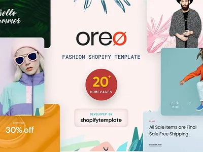 Oreo Minimal Clean Shopify Theme app builder clean custom design ecommerce flat graphic design minimal mobile ready responsive retailer shop shop keeper ui ui design ux ux design website