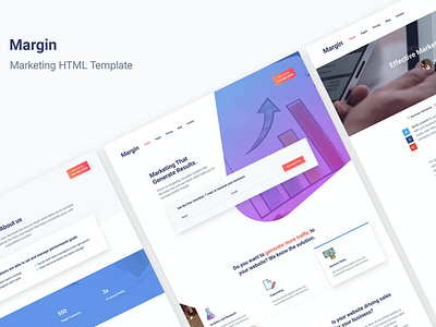 Margin | Marketing HTML Template app blog branding clean design ecommerce illustration logo marketing minimal modern multipurpose premium responsive shopping ui ui design ux ux design website