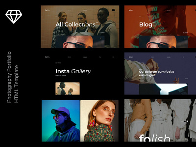 Folish – Photography Portfolio HTML Template app branding clean design graphic design html illustration logo minimal modern motion graphics multipurpose photography ui ui design ux ux design website