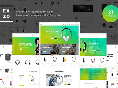 Exzo - Electronics eCommerce HTML Template app branding commerce design electronics freelancer graphic design html illustration motion graphics multupurpose portfolio purpose template ui ui design unique ux ux design website