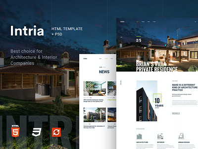 Intria - Architecture and Interior HTML Template