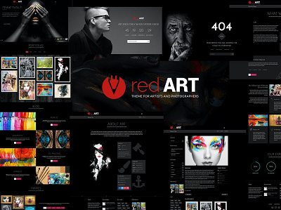 Red Art - Multipurpose Portfolio HTML Template app art black branding dark design digital freelancer html illustration logo multipurpose portfolio purpose ui ui design ux ux design web website