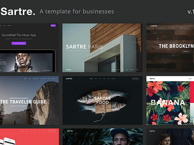 Sartre - Creative Multipurpose HTML Template agency blog app clean creative donation events full html multipurpose onepage portfolio purpose rescue shop ui ui design ux web website