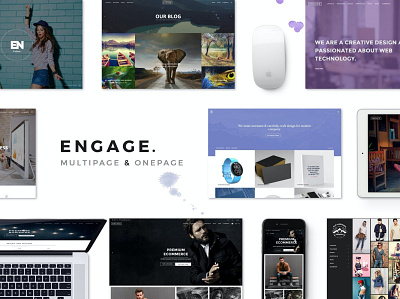 Engage - Creative Multipurpose HTML Theme agency app blog clean creative donation events full html multipurpose onepage portfolio purpose shop ui ui design ux ux design web website