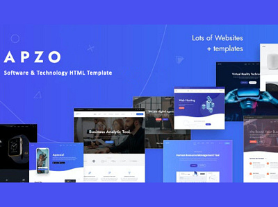 Apzo - Software App HTML Template agency app clean corporate creative design finance multipurpose onepage portfolio purpose software startup template ui ui design ux ux design web website