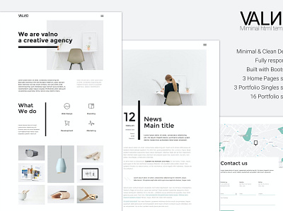 Valno - Minimal Creative Multi page Portfolio agency app clean corporate creative design events finance html multipurpose onepage portfolio purpose startup ui ui design ux ux design web website