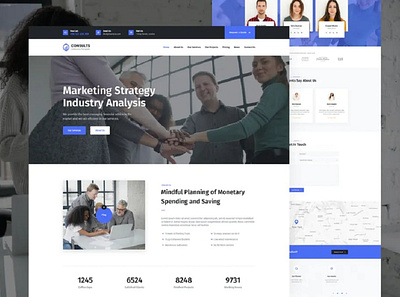 Consults – Consulting and Finance HTML Landing Pag agency app clean corporate creative design donation events finance multipurpose onepage portfolio shop startup ui ui design ux ux design web website
