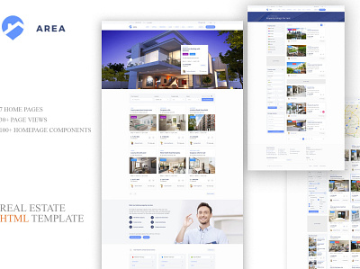 Area — Real Estate HTML Template agency app blog design donation events html illustration multipurpose portfolio purpose real estate rescue shop ui ui design ux ux design website