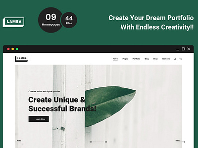 Lamba - Creative Portfolio & Agency HTML5 Template