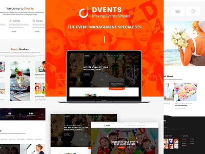 Dvents - Events Companies Figma Template agency app blog branding clean design donation full html multipurpose onepage portfolio purpose shop ui ui design ux ux design web website