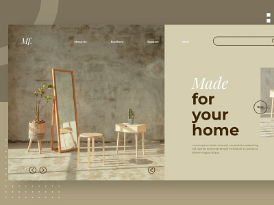 Furniture Hero Header PSD / XD