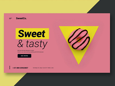 Sweet & Tasty - Landing Page app branding clean design html illustration landing landing page logo multipurpose one page page portfolio purpose shop ui ui design ux ux design website