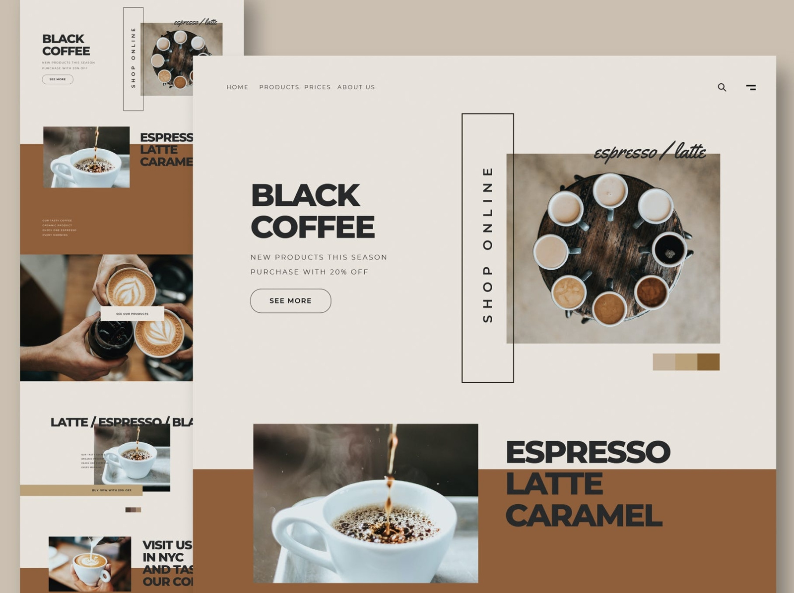 Coffee Shop & Restaurant - Website by UI/UX Kits on Dribbble