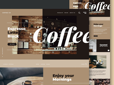 Coffee Shop & Restaurant - Website agency app blog design donation events html illustration landing page multipurpose onepage portfolio restaurant shop ui ui design ux ux design web website