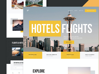 Travel Agency - Website agency app design freelancer hotels html illustration job landing landing page page travel travel agency travel flights ui ui design ux ux design web website