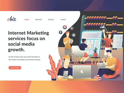 Internet & Social Media Marketing - Landing Page