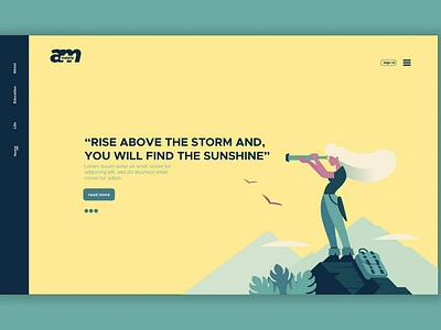 Find the Sunshine - Web Header & Landing Page app branding design development future graphic design html illustration landing landing page motion graphics page ui ui design ux ux design web web development web header website