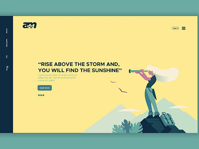 Find the Sunshine - Web Header & Landing Page