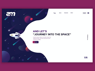 Space - Web Header & Landing Page app design html illustration landing landing page multipurpose page purpose shop ui ui design ux ux design web web development web header web html web site website