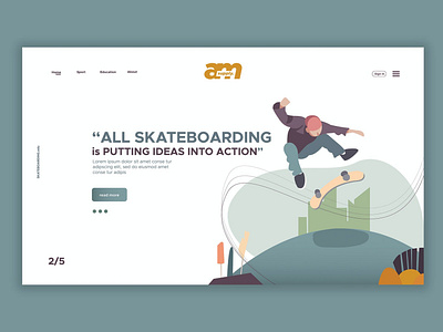 Skateboarding - Web Header & Landing Page