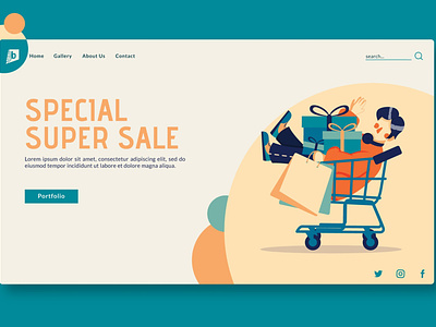 Special Super Sale - Landing Page GR app branding design discount graphic design html illustration landing landing page market motion graphics shop special super sale ui ui design ux ux design web website