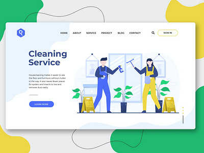 Cleaning Service - Web & Mobile Landing Page