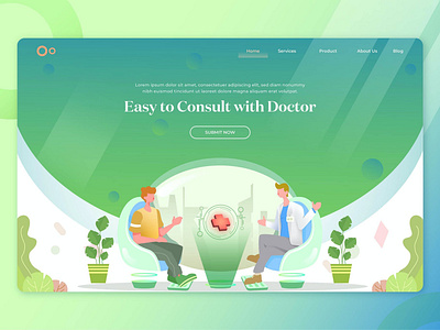 Hero Header Illustration Landing Pages