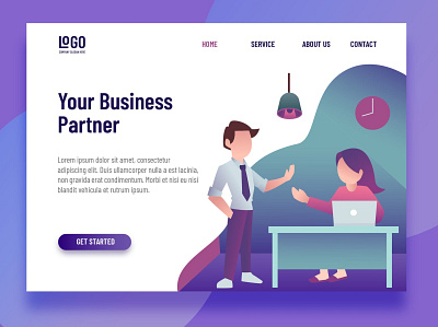 Business Partner - Landing Page app branding business business partner creative design graphic design html illustration landing landing page multipurpose purpose ui ui design ux ux design web web html website