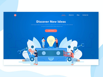 Hero Header Illustration Landing Pages