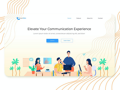 Hero Header Illustration Landing Pages app branding design events html illustration landing landing page multipurpose page purpose shop template ui ui design ux ux design web web html website