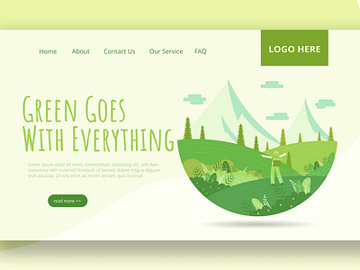 Green Lanscape - Landing Page