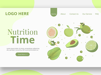 Green Fruit Illustration - Landing Page app branding design fruit graphic design green illustration landing landing page multipurpose page purpose ui ui design ux ux design walkthrough web development web maintance website