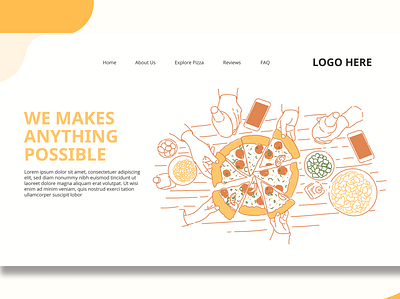 Slice Of Pizza - Landing Page app branding design graphic design illustration interface multipurpose pizza purpose restaurant slice slice pizza ui ui design ux ux design web web development web maintance website