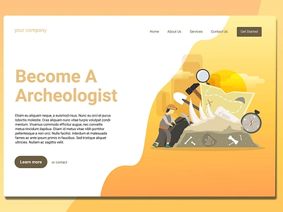 Archeologist - Landing Page app apps archeologist branding design graphic design html illustration landing landing page multipurpose page purpose ui ui design ux ux design web development web maintance website