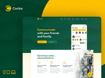 Corba – App Landing Page HTML Template app app landing branding design html illustration landing multipurpose page page html portfolio template ui ui design ux ux design web development web maintance web multipurpose website