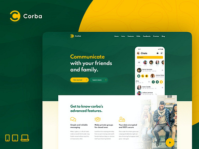 Corba – App Landing Page HTML Template