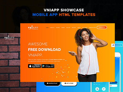 VniApp - Showcase Mobile App HTML Template