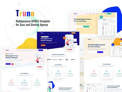 Truno - Saas and Startup Agency agency app bootstrap branding design graphic design illustration landing landing page motion graphics page saas software startup startup agency ui ui design ux ux design website