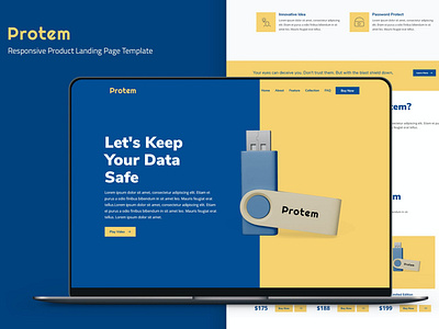 Protem — Product Landing Page Template