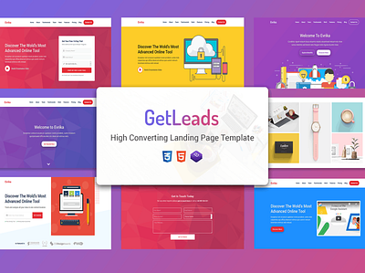 GetLeads - Marketing HTML Landing Page Template annual annual report app branding design graphic design html illustration marketing multipurpose purpose report ui ui design ux ux design web web development web maintance website