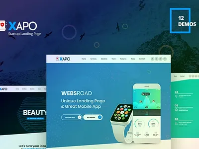 Xapo - Responsive Landing Page Template app branding design donation events illustration landing landing page multipurpose page purpose responsive ui ui design ux ux design web web developemnt web maintance website